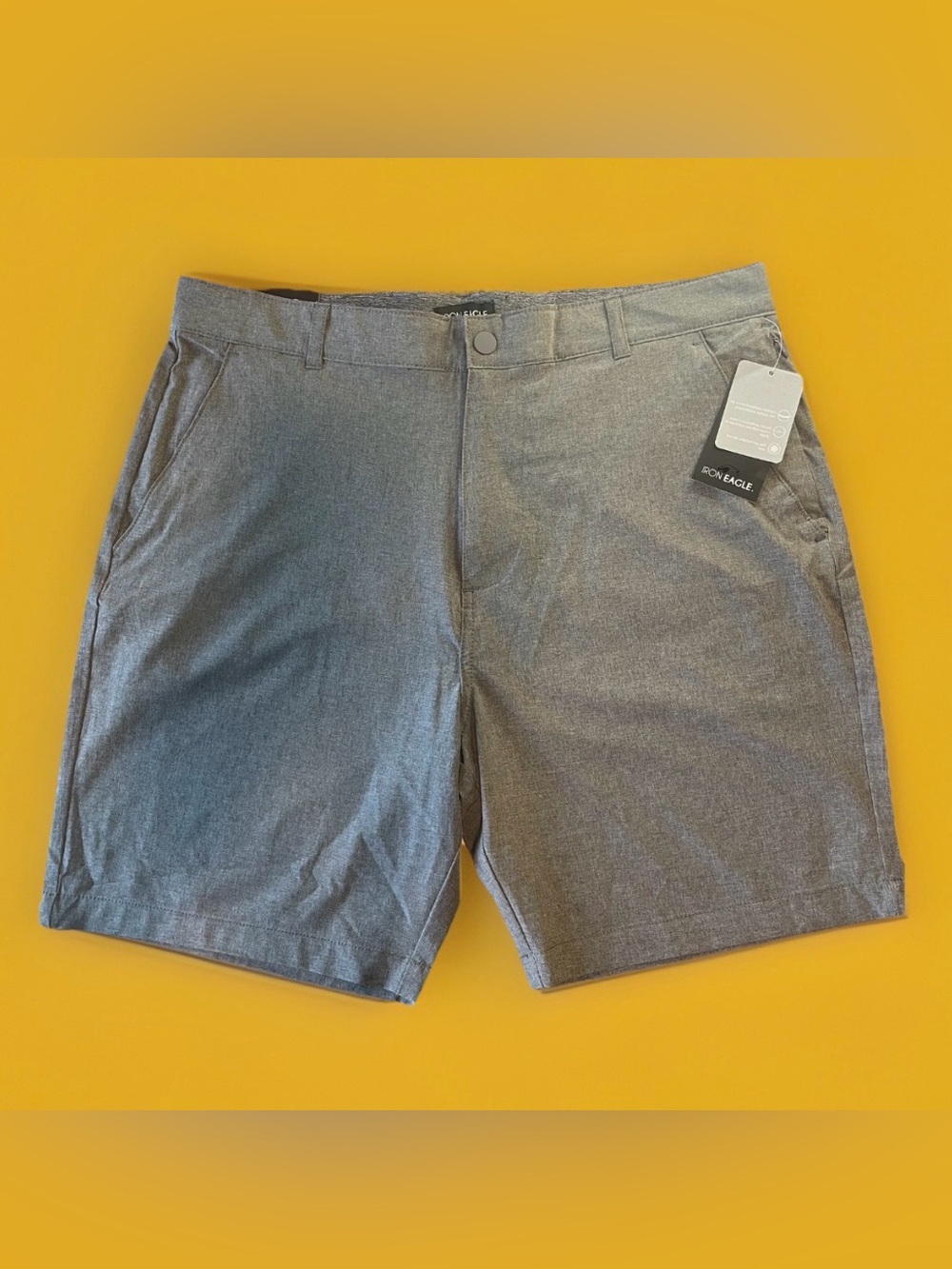 Iron Eagle Men's Performance Golf Shorts Sz 36 Heather Gray NWT Stretch Wicking